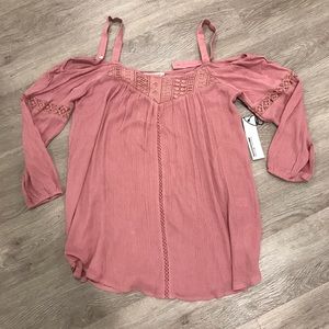 *NEW* Dusty Pink Off-the-shoulder Blouse
